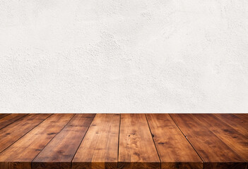 Wood table top isolated on white background - can be used for display or montage your products