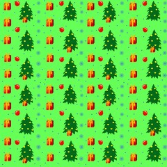 Christmas pattern, seamless pattren, new year, gift