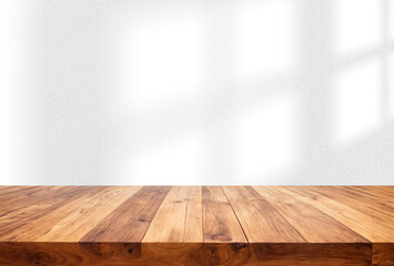 Wood table top isolated on white background - can be used for display or montage your products