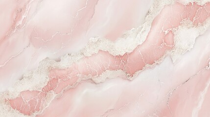 Obraz premium White marble and pink-blue tones Insert with gold color tile pattern background