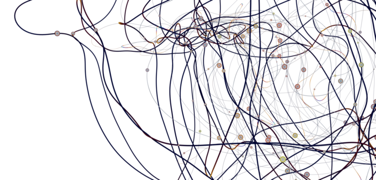 Abstract network of physical devices on the Internet using a network connection
