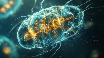 Obraz premium Microscopic Wonders with a Dynamic World of Single-Celled Life