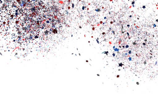 stars confetti on american independence day