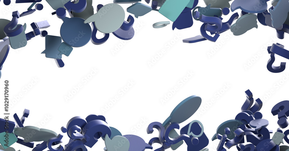 Aufkleber 3d rendering flying email icon and web flying