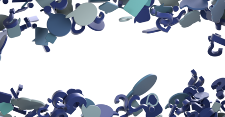 3D rendering flying email icon and web flying