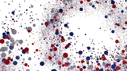 Confetti - White banner with colorful Confetti.