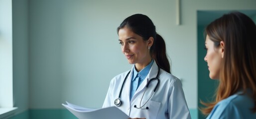 Discussion of treatment plans in a hospital.