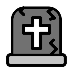 Obraz premium Halloween grave - flat halloween icon symbol