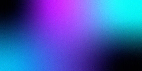 Neon blue light leaks effect background .Abstract noise background with a blue and purple gradient for appealing and modern aesthetic Gradient blue teal purple blur abstract background	
