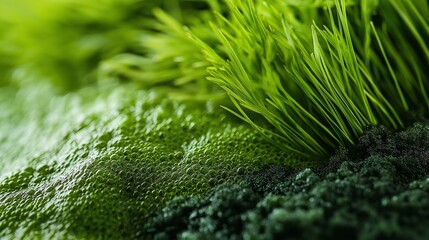 Wheatgrass and spirulina powders, illustrating wellness and vibrant health