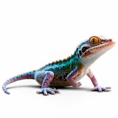 Naklejka premium lizard on white background