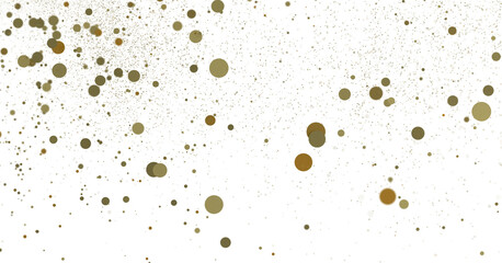 Glittering Spectacle: Captivating 3D Illustration of Glittery gold Confetti