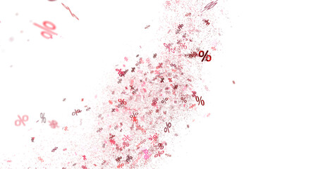 Blurred sale background. 3d