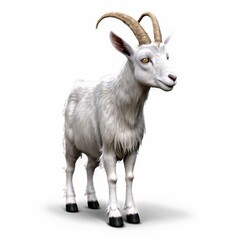 Fototapeta premium goat on a white background