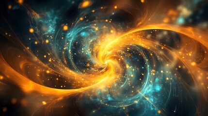 Obraz premium Liminal space filled with soft glowing organic fractal energy expanding outward representing consciousness expansion