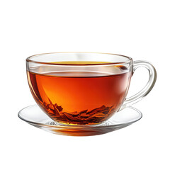 Freshly Brewed Pot of Rooibos Tea isolated on transparent background.  
