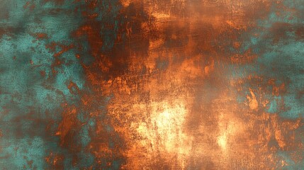 Vintage patinated copper texture seamless pattern for artistic and design projects