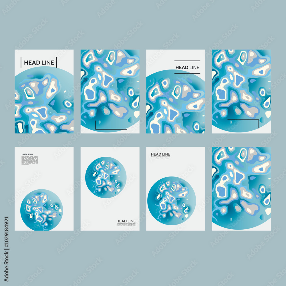 Aufkleber liquid vector shapes background. abstract color blue design. futuristic templates