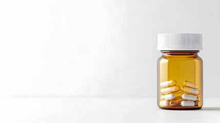 Pill bottle with medication capsules