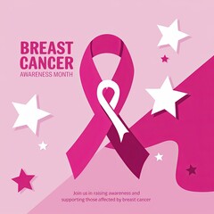 Breast cancer awareness month banner poster creative and quality design.