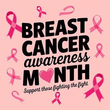 Breast cancer awareness month banner poster creative and quality design.