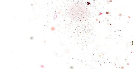 Stars - Holiday golden decoration, glitter frame isolated -