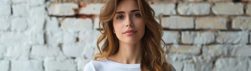 Naklejka premium Woman with notepad, white background, writer's tool
