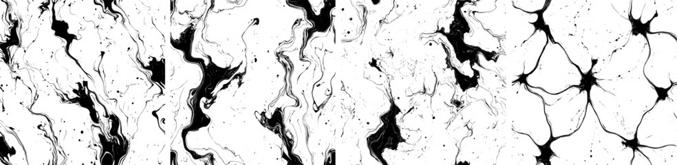 Vector black marble background. Decorative liquid marble texture. Ink texture. Hand drawn abstract background