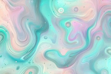 Abstract Swirling Liquid with Pastel Colors and Speckled Texture