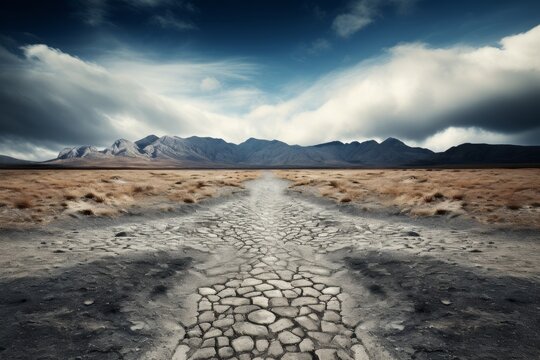 The challenge of decision making  a visual representation of diverging life paths and choices