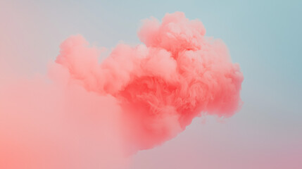 Dreamy Pink Cloud in a Pastel Sky: Abstract Nature Photography