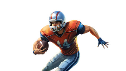A man player in a game of american football