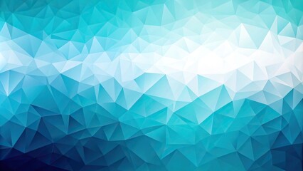 Fototapeta premium Forced perspective abstract polygon background in blue, teal, and white gradient