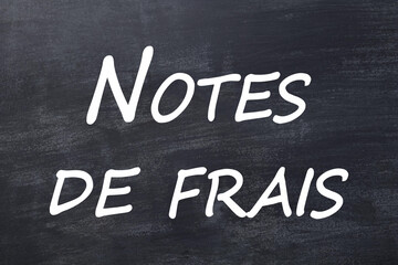 Notes de frais tableau noir