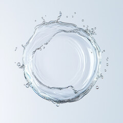 Circular, transparent water creates mesmerizing visual effect