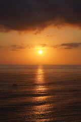 Beautiful sunset in Bali Nusa Penida