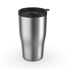 Travel mug blank mockup template 3d render illustration
