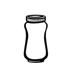 Empty Jar line icon. Clipart image isolated on white background