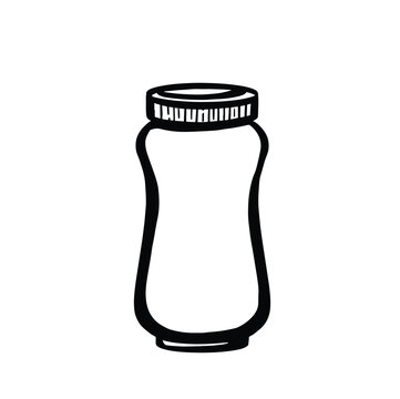 recommend clip art: Empty Jar line icon. Clipart image isolated on white background