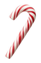 PNG Candy cane, striped red and white isolated on white background.