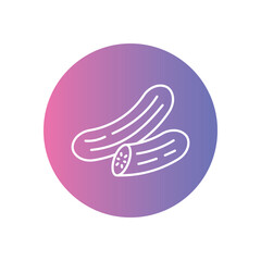 Obraz premium Cucumber vector icon stock illustration
