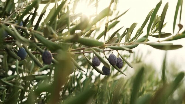 Olive tree with the olive