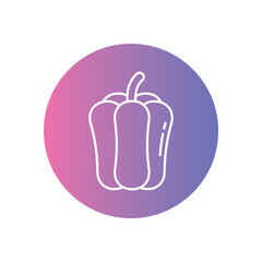 Bell Pepper vector icon stock illustration