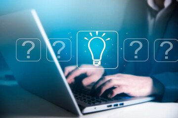 Idea creative solving question icons