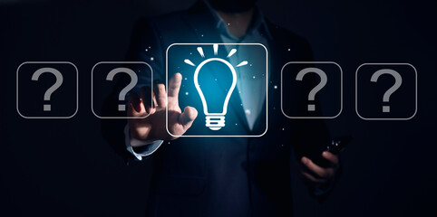 Idea creative solving question icons