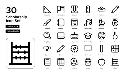 Schooling Filled Line Icon Set: Classrooms, Curriculum, and Educational Resources Icons