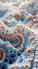 Intricate fractal patterns, 4K hyperrealistic photo