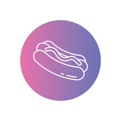 Hot Dog vector icon stock illustration