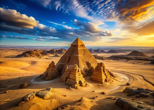 Stunning Tilt-Shift View of Jebel Barkal, Sudan - Unique Desert Landscape Photography