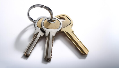Keys, isolated on white background